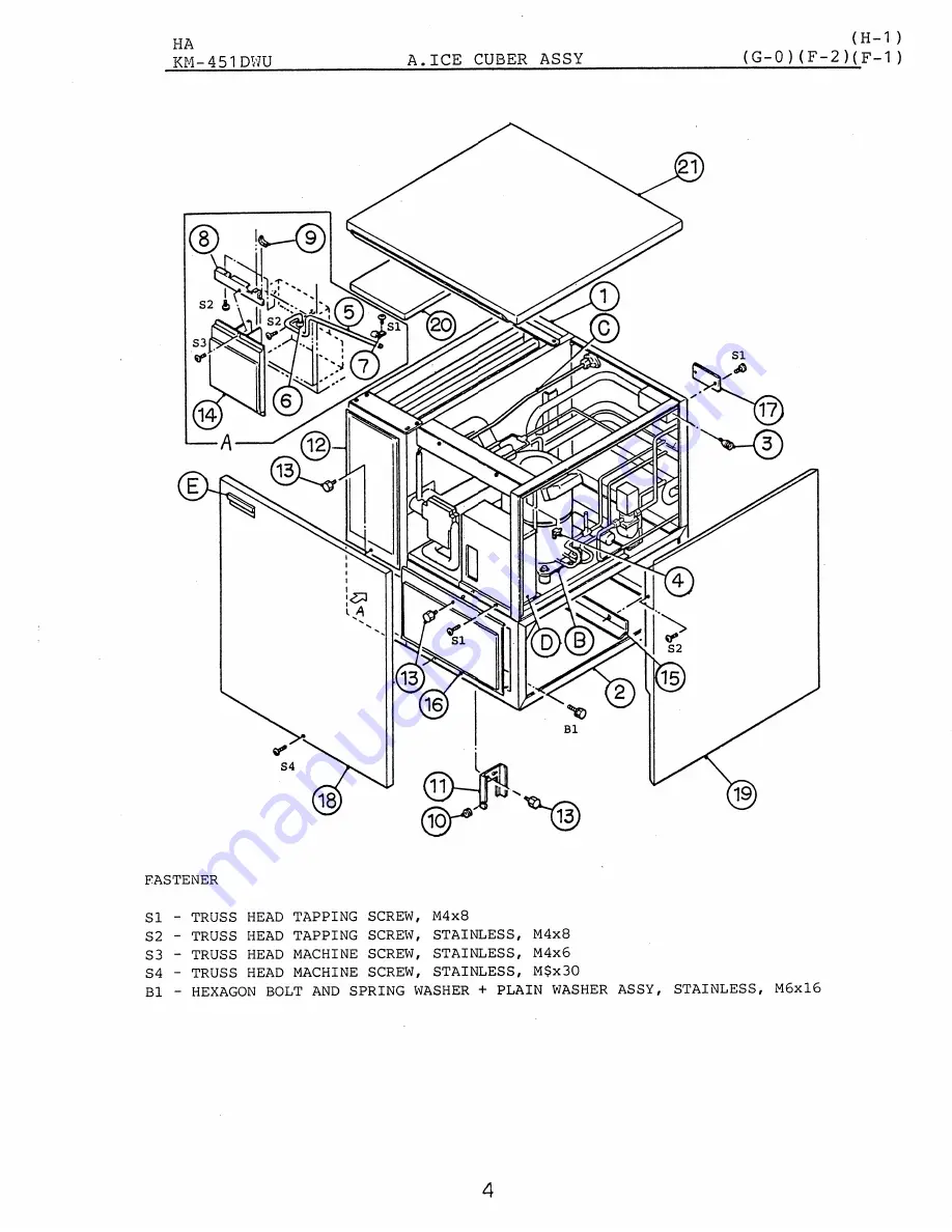 Hoshizaki KM-451DU Parts List Download Page 8