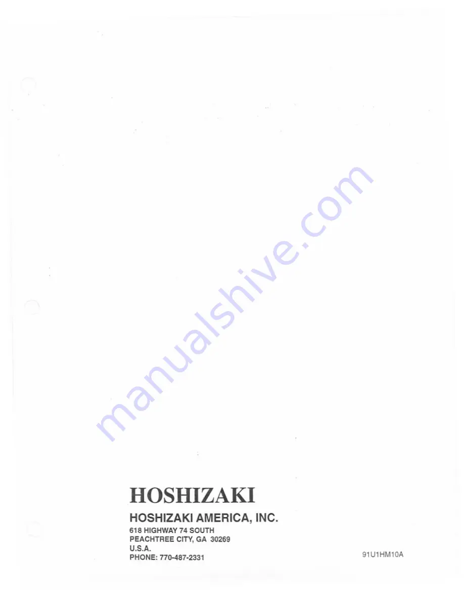 Hoshizaki KM-500MAE Instruction Manual Download Page 27