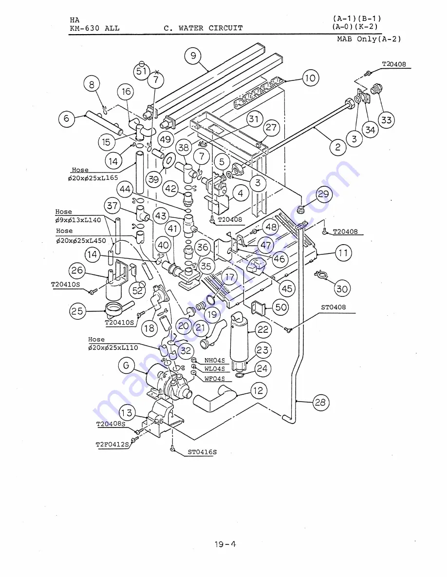 Hoshizaki KM-630MAB Parts List Download Page 50