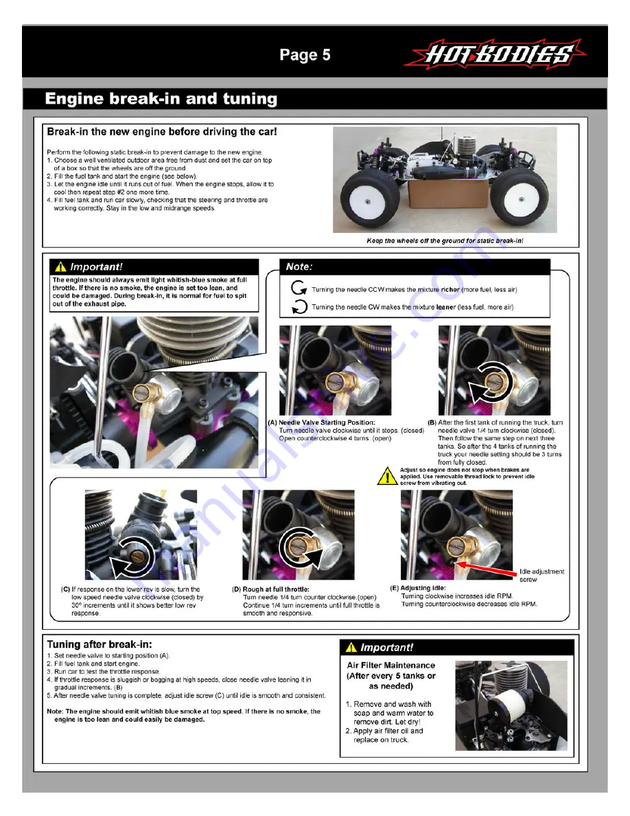 Hotbodies lightning stadium Instruction Manual Download Page 5