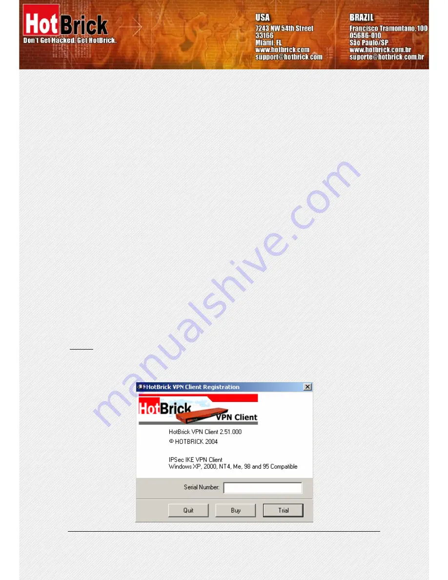 HotBrick VPN Client User Manual Download Page 3