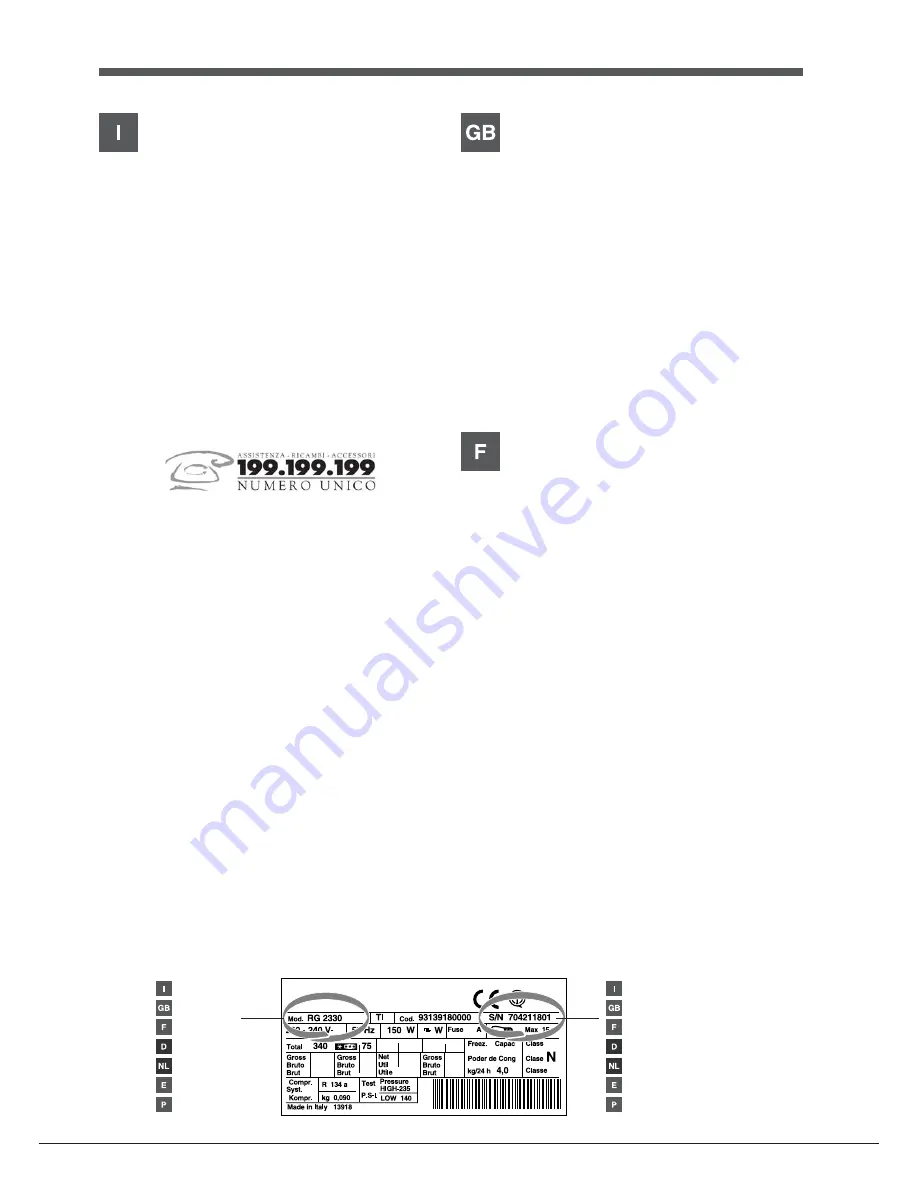 Hotpoint Ariston BDC M45 series Operating Instructions Manual Download Page 3