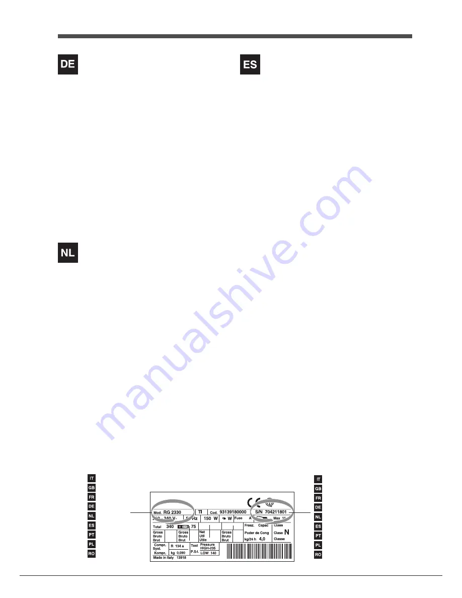 Hotpoint Ariston E4D series Скачать руководство пользователя страница 4