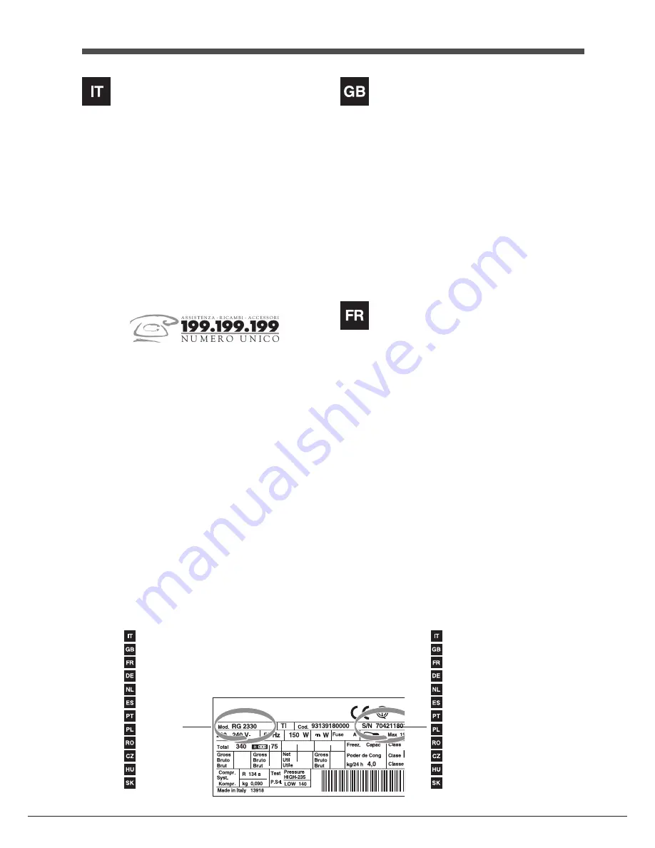 Hotpoint Ariston EBM 17 series Скачать руководство пользователя страница 4