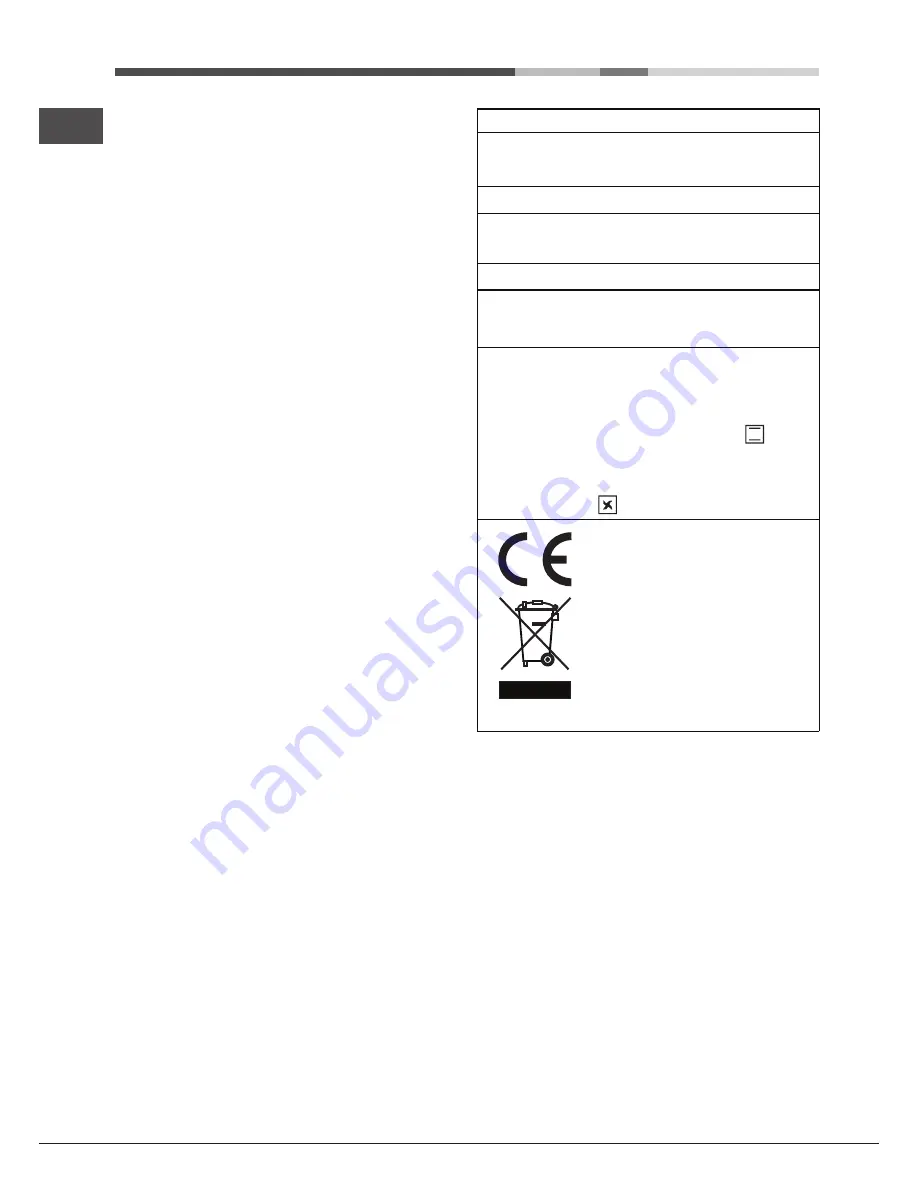 Hotpoint Ariston EH 51 I X/HA Operating Instructions Manual Download Page 50