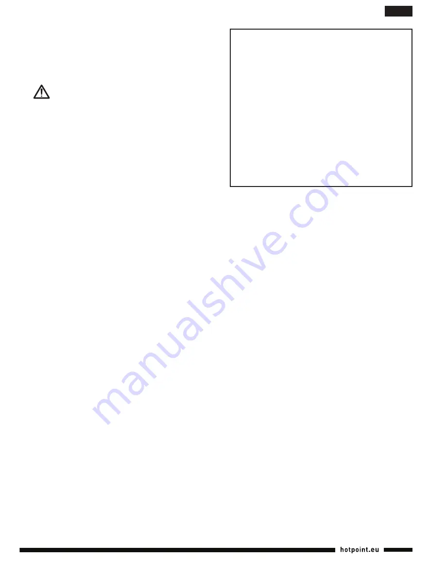 Hotpoint Ariston HB 0701 AX0 Operating Instructions Manual Download Page 25