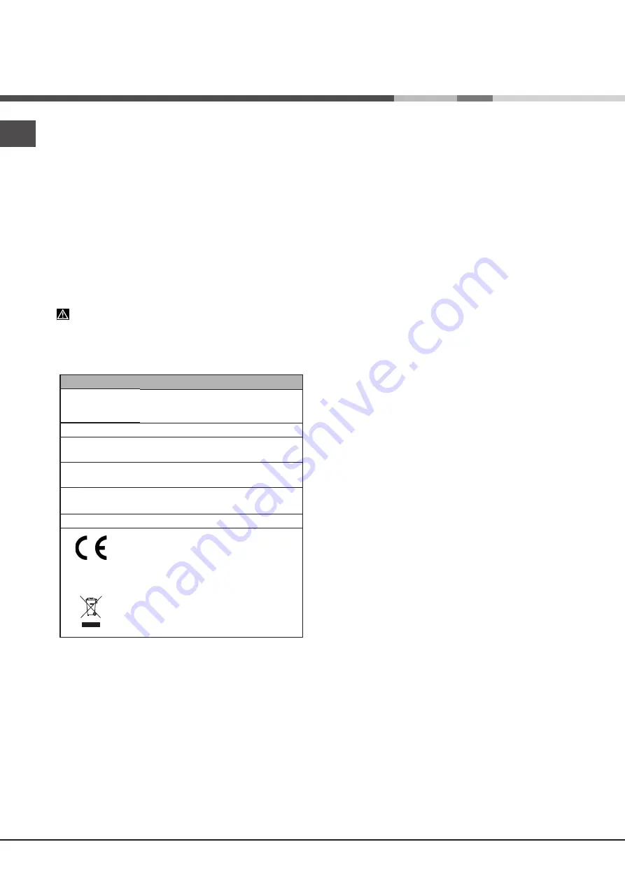 Hotpoint Ariston LSFF 9M114 Operating Instructions Manual Download Page 24