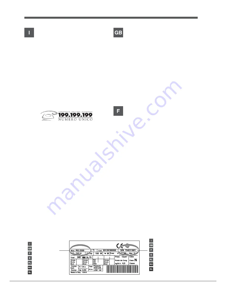 Hotpoint Ariston NMBL 19 series Скачать руководство пользователя страница 3