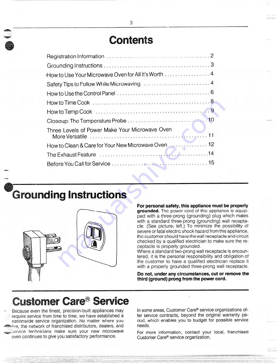 Hotpoint Counter Saver RVM 42 Use And Care Book Manual Download Page 3