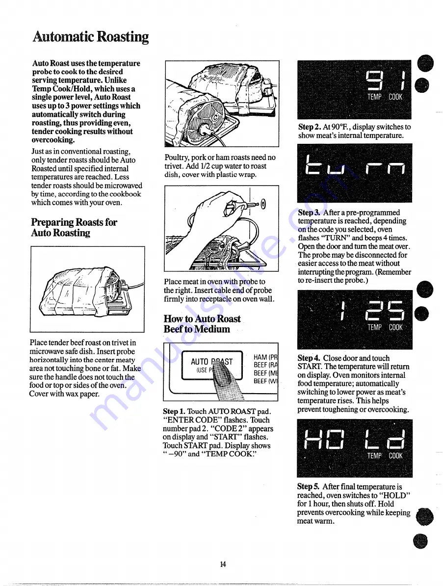 Hotpoint Counter Saver RVM122H Скачать руководство пользователя страница 13