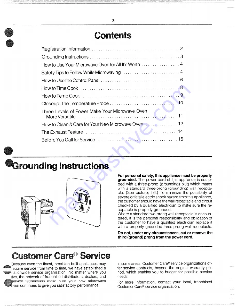 Hotpoint Couter saver RVM43 Use And Care Book Manual Download Page 2