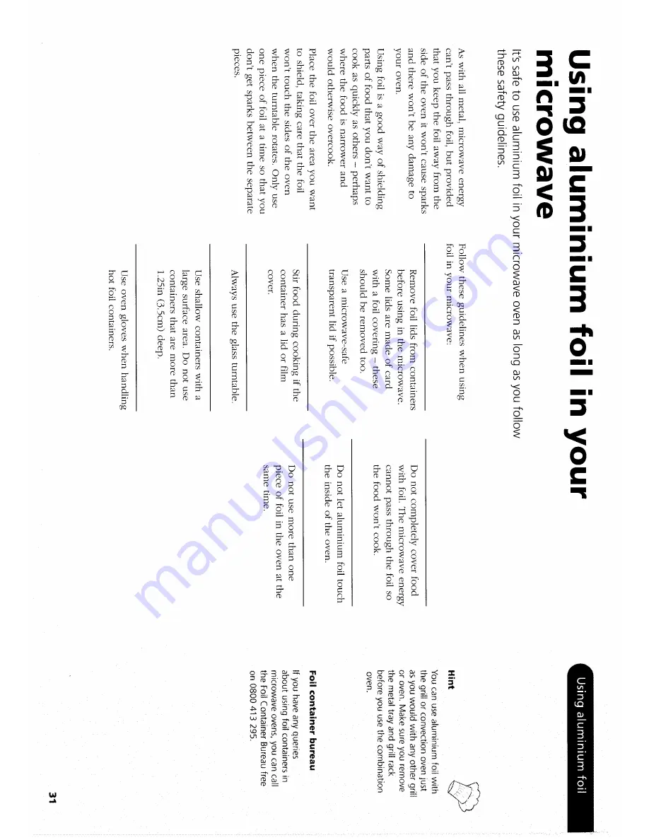 Hotpoint MC43H Instruction Booklet Download Page 31