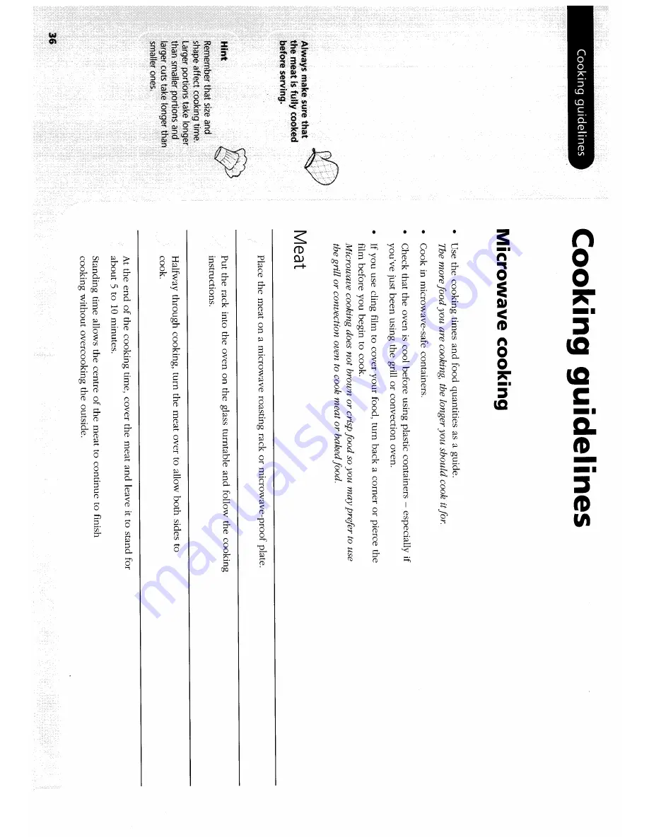 Hotpoint MC43H Instruction Booklet Download Page 36