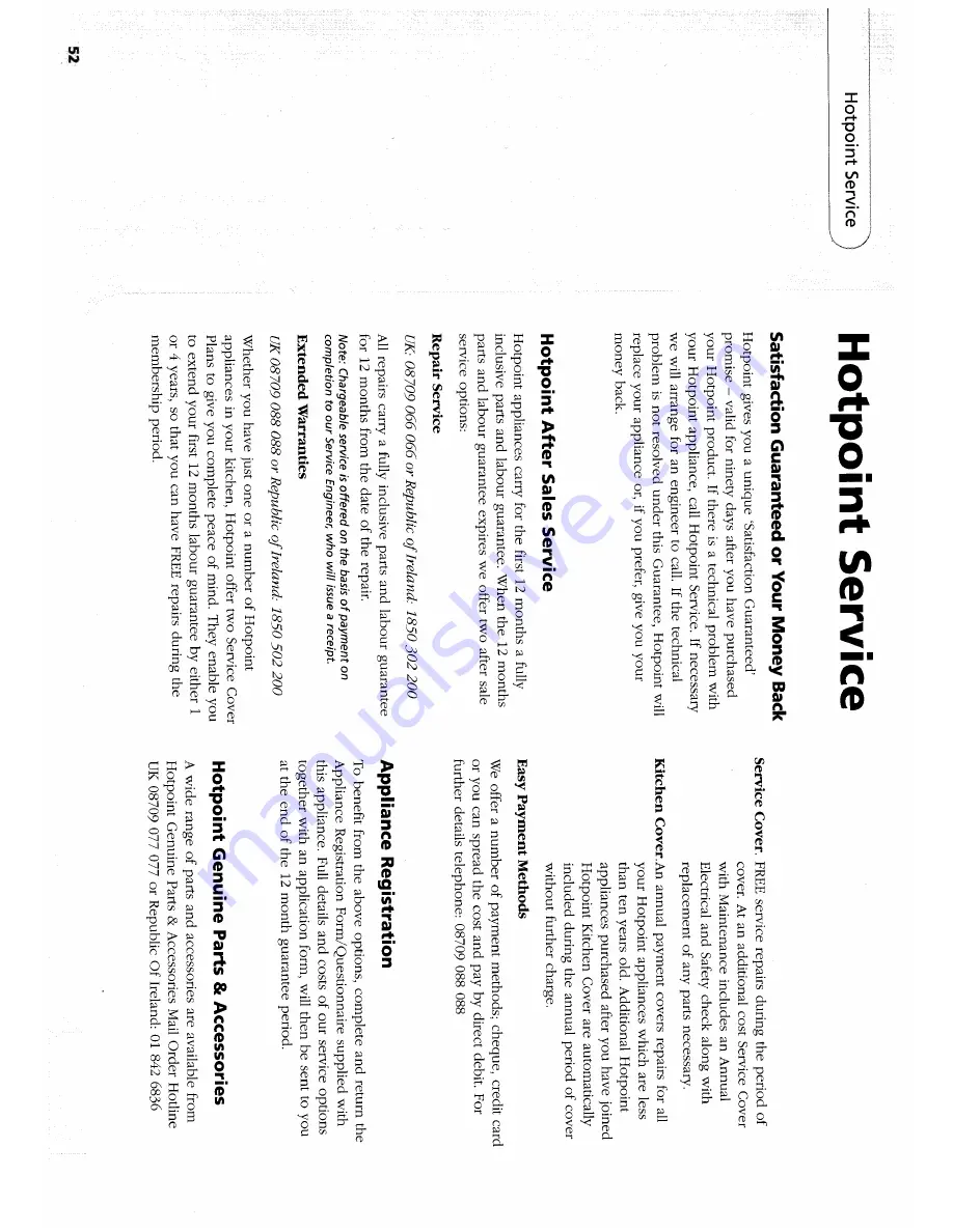 Hotpoint MC43H Instruction Booklet Download Page 52