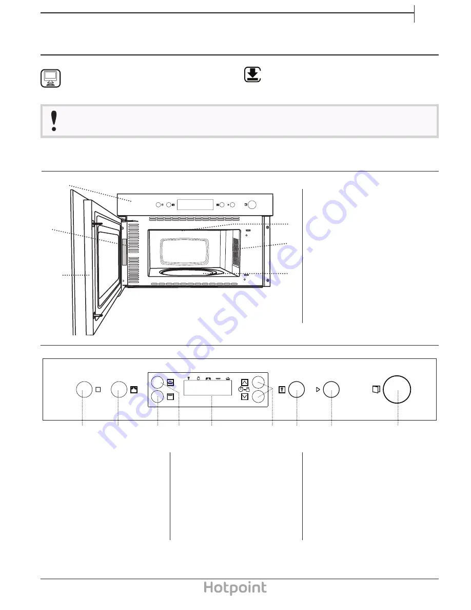 Hotpoint MN314IXH Daily Reference Manual Download Page 1