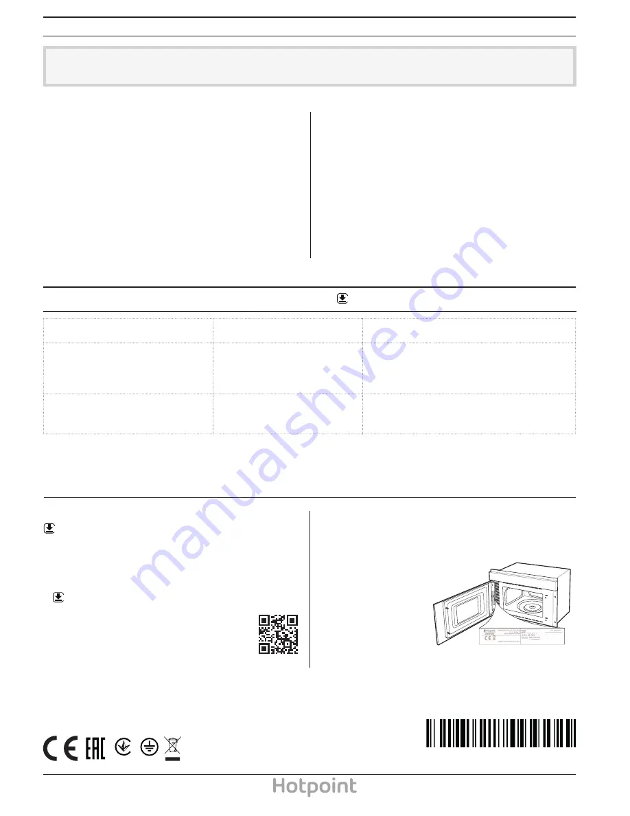 Hotpoint MN314IXH Daily Reference Manual Download Page 4