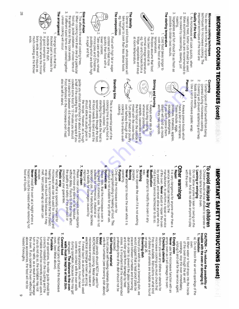 Hotpoint MW12P User Handbook Manual Download Page 9