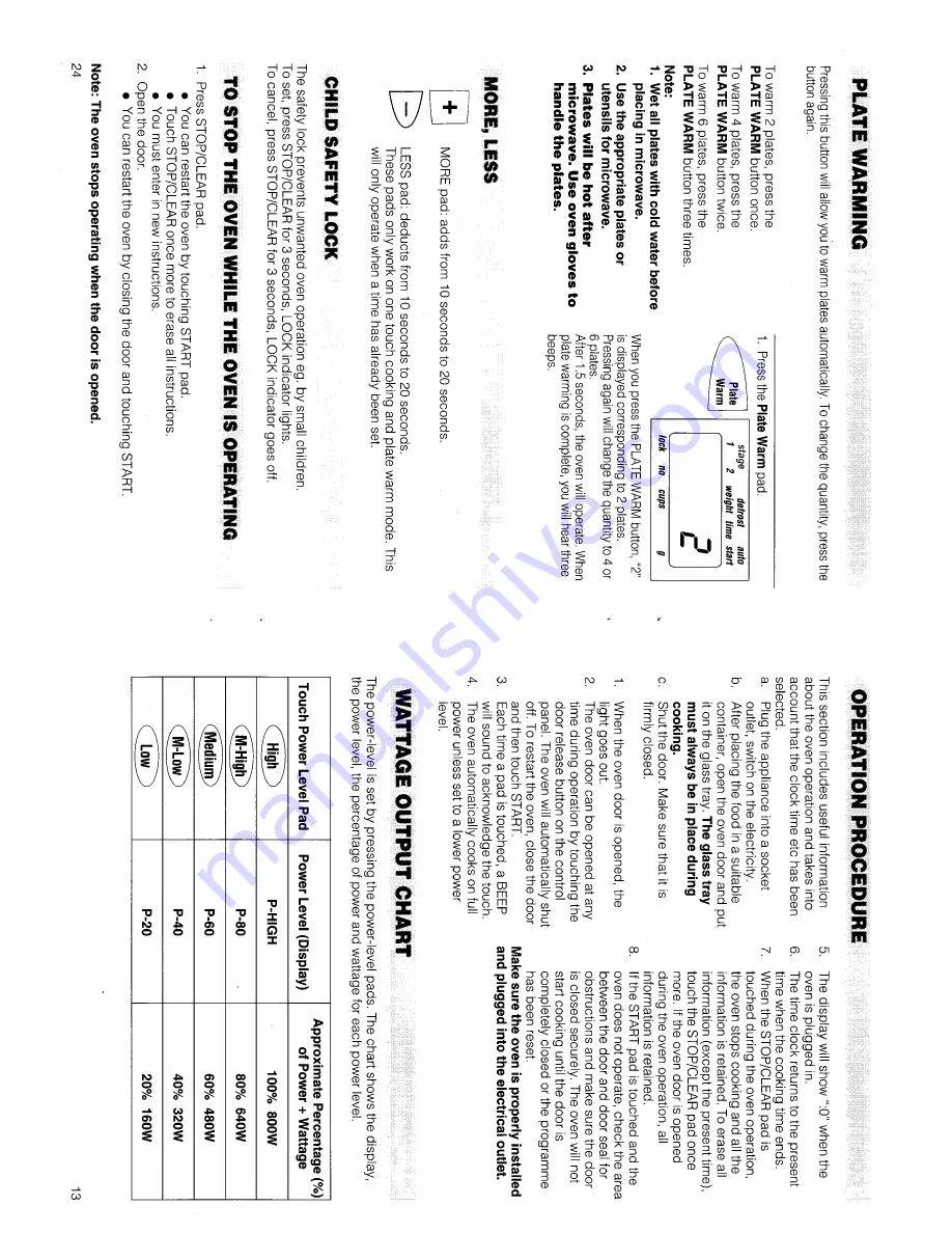 Hotpoint MW12P User Handbook Manual Download Page 13