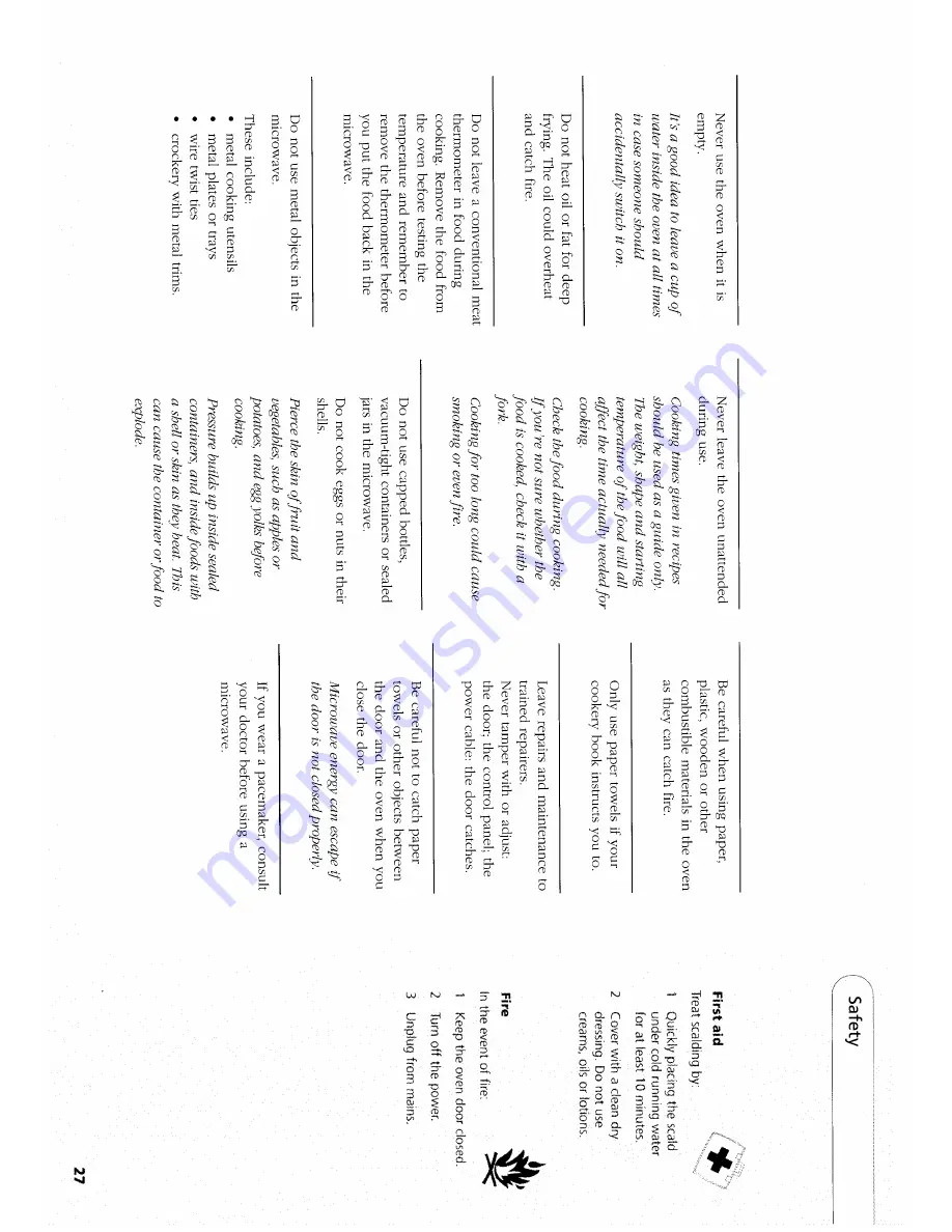 Hotpoint MW33H Instruction Booklet Download Page 27