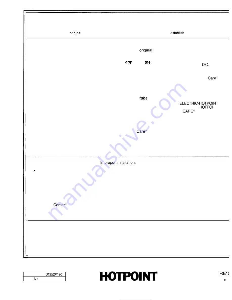 Hotpoint RE1021 Use And Care Manual Download Page 32