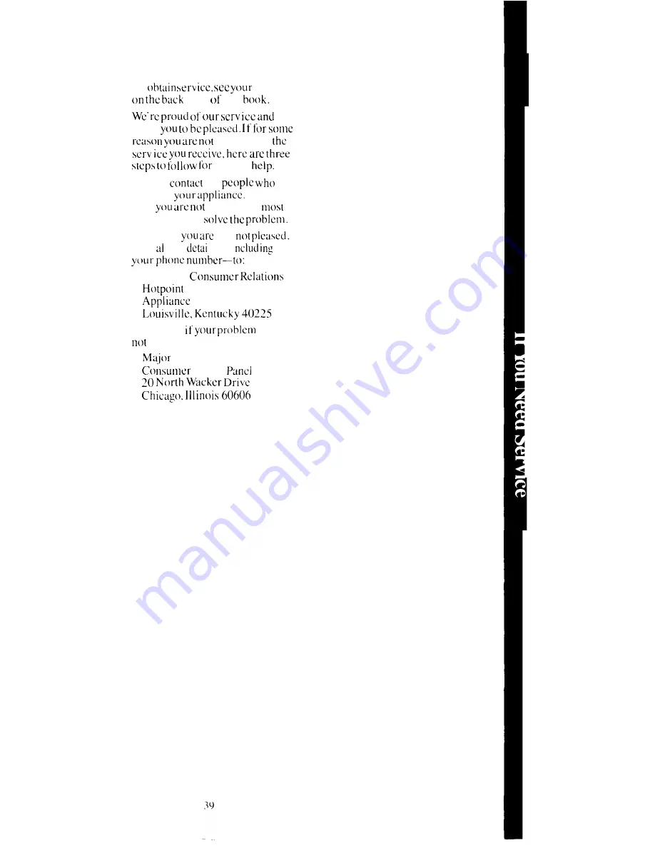 Hotpoint RE1450H Use And Care Manual Download Page 39