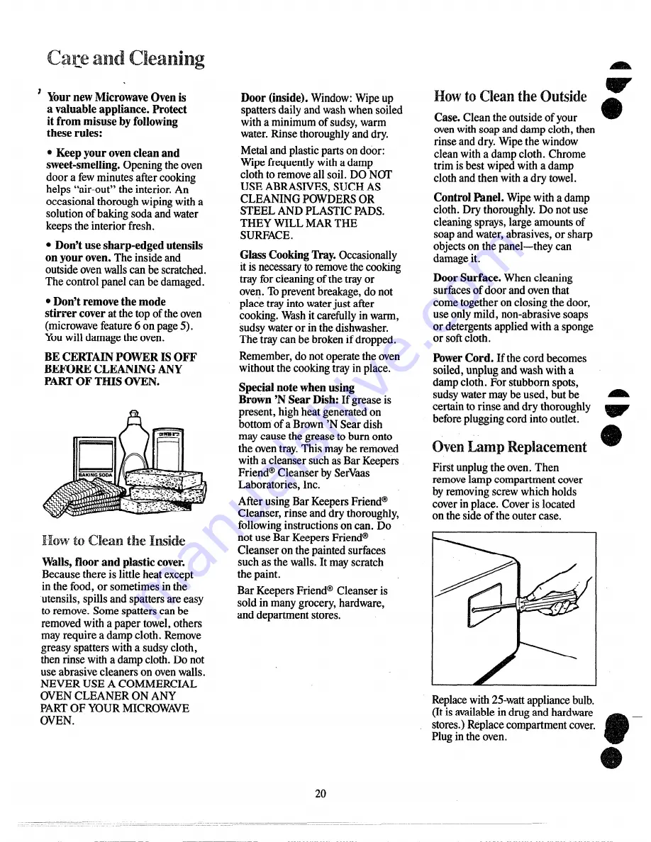 Hotpoint RE44 Use And Care Manual Download Page 20