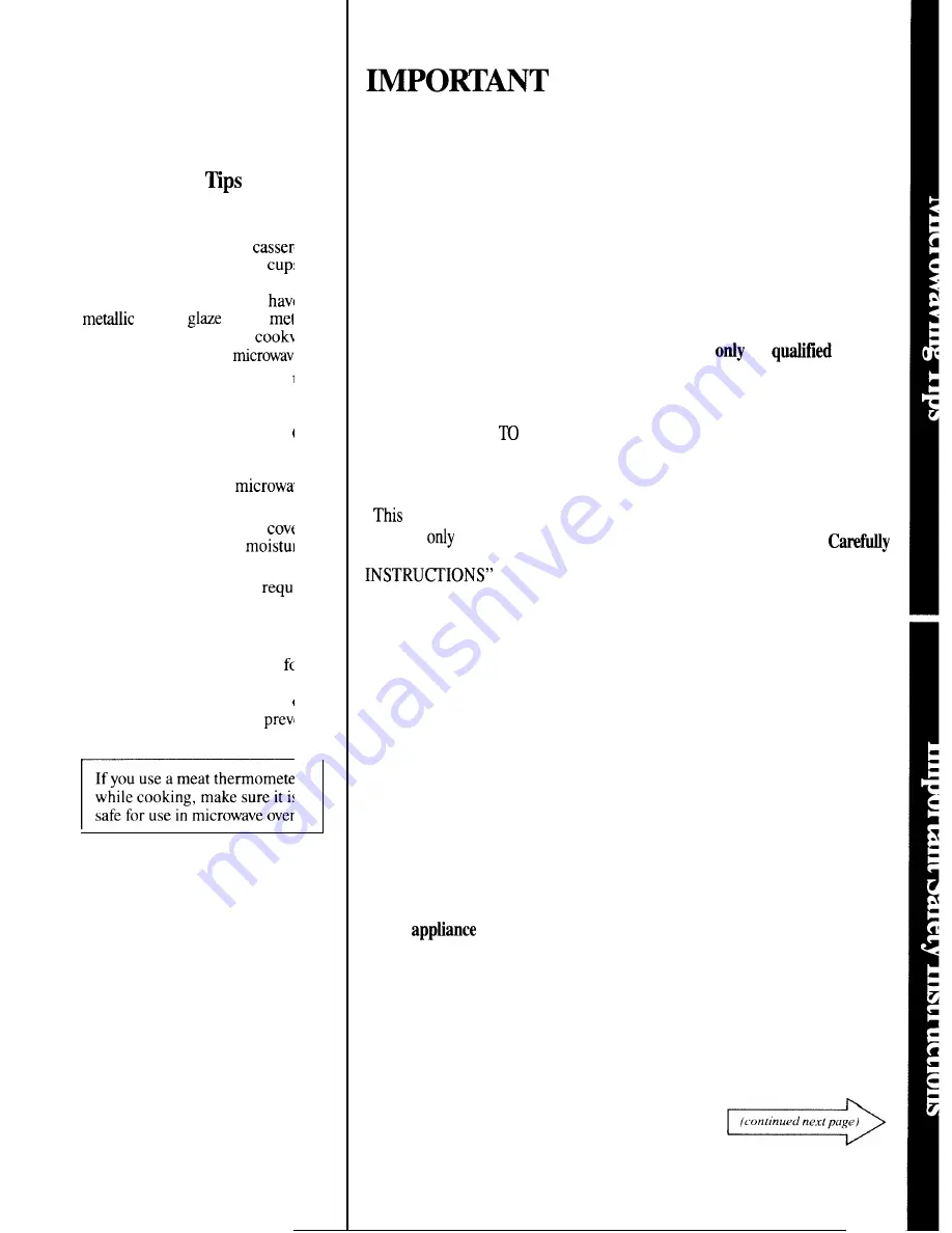 Hotpoint RE44A Use And Care And Cooking Manual Download Page 3