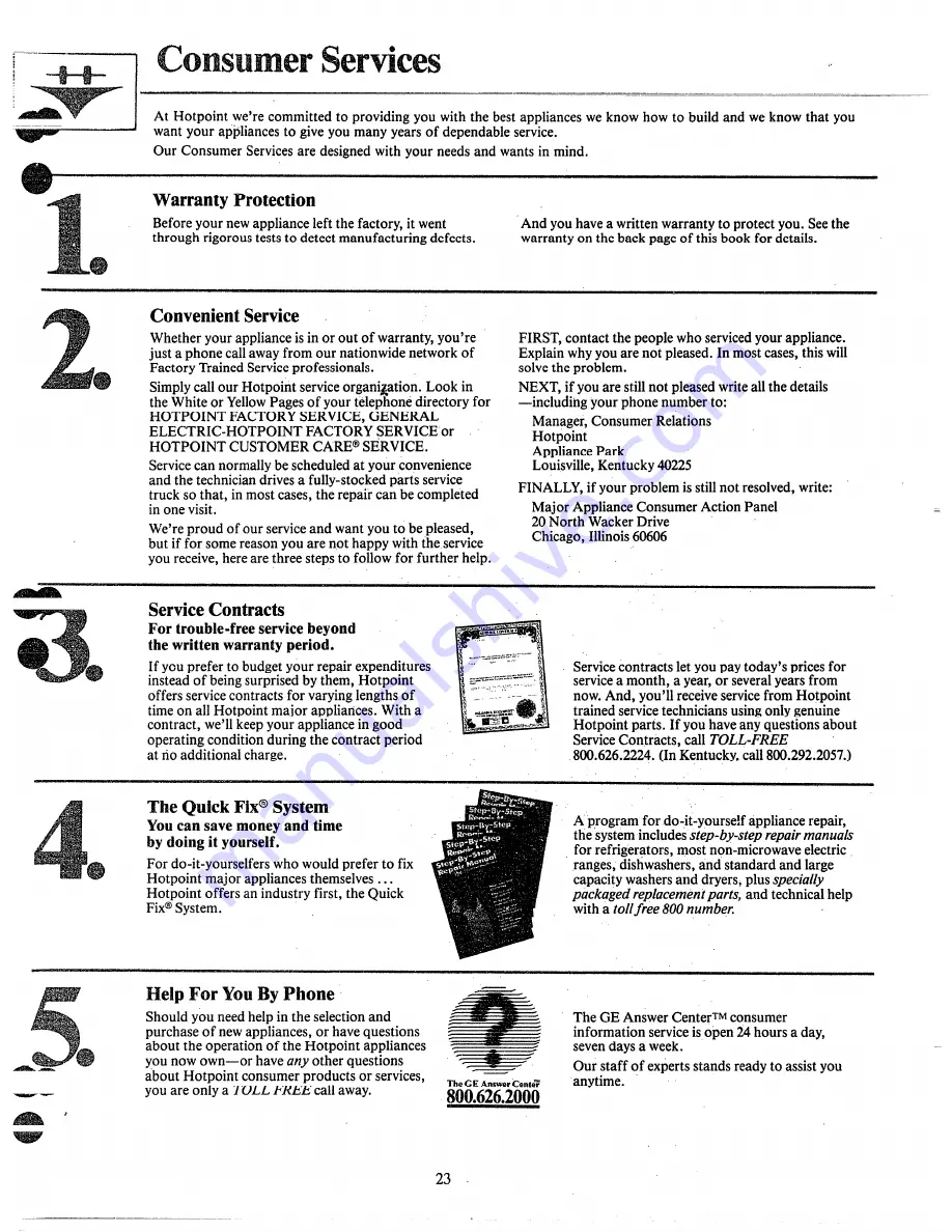 Hotpoint RE50C How To Get The Best Download Page 23