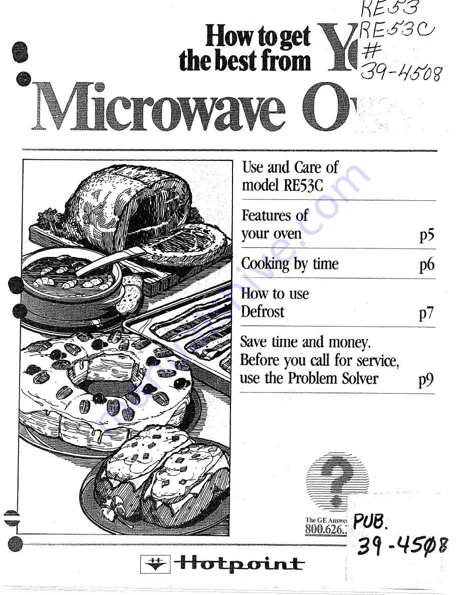 Hotpoint RE53 Use And Care Manual Download Page 1