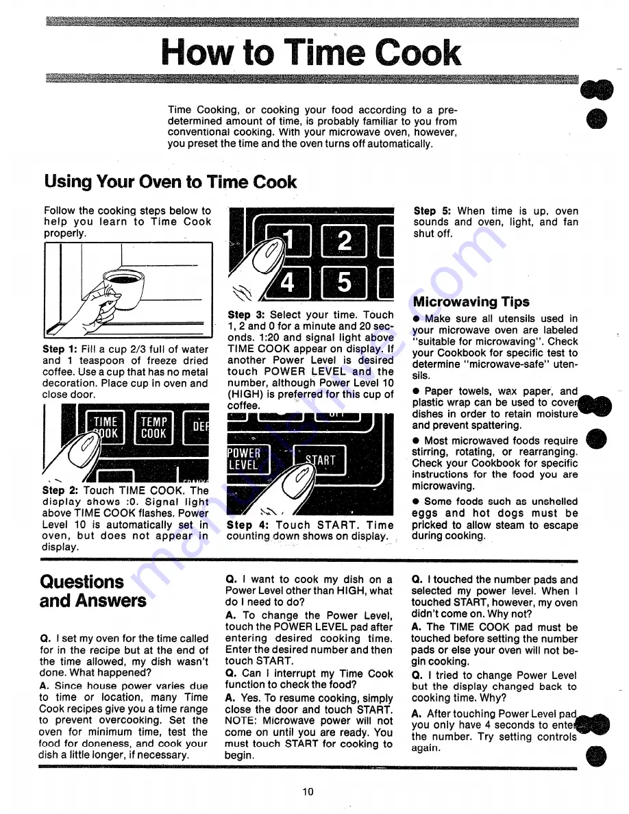 Hotpoint RE946 Use And Care Book Manual Download Page 10