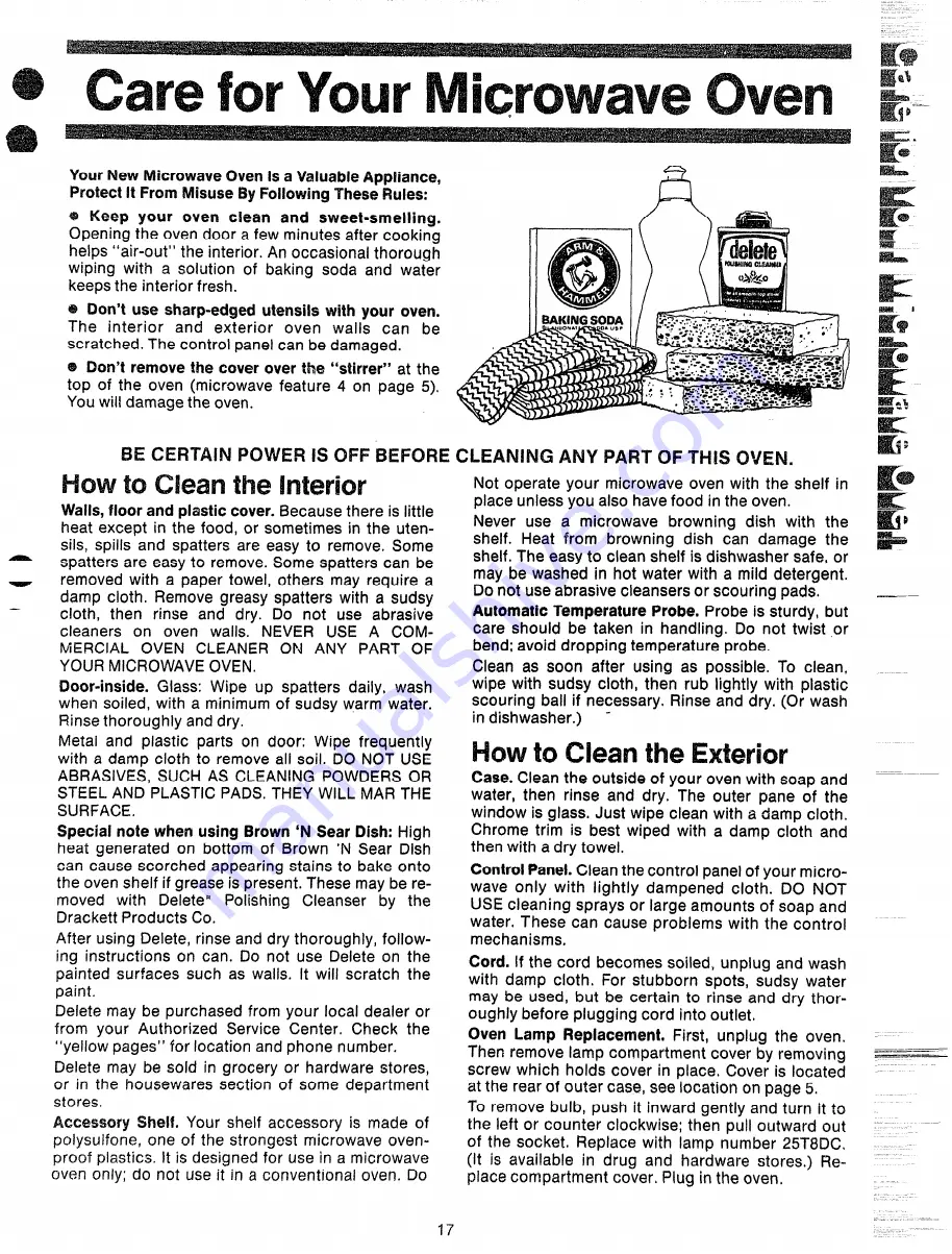 Hotpoint RE954 Use And Care Book Manual Download Page 17