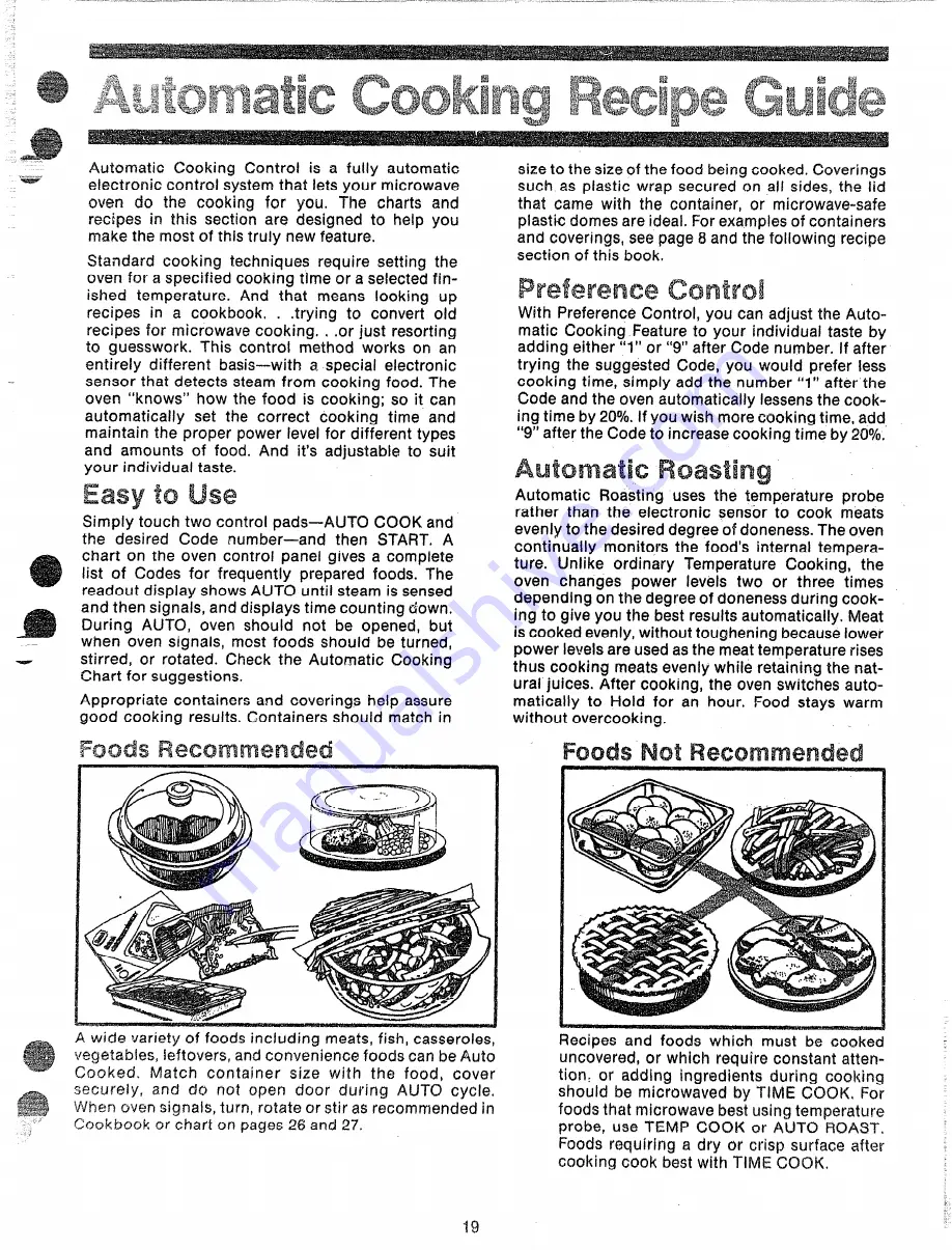 Hotpoint RE954 Use And Care Book Manual Download Page 19