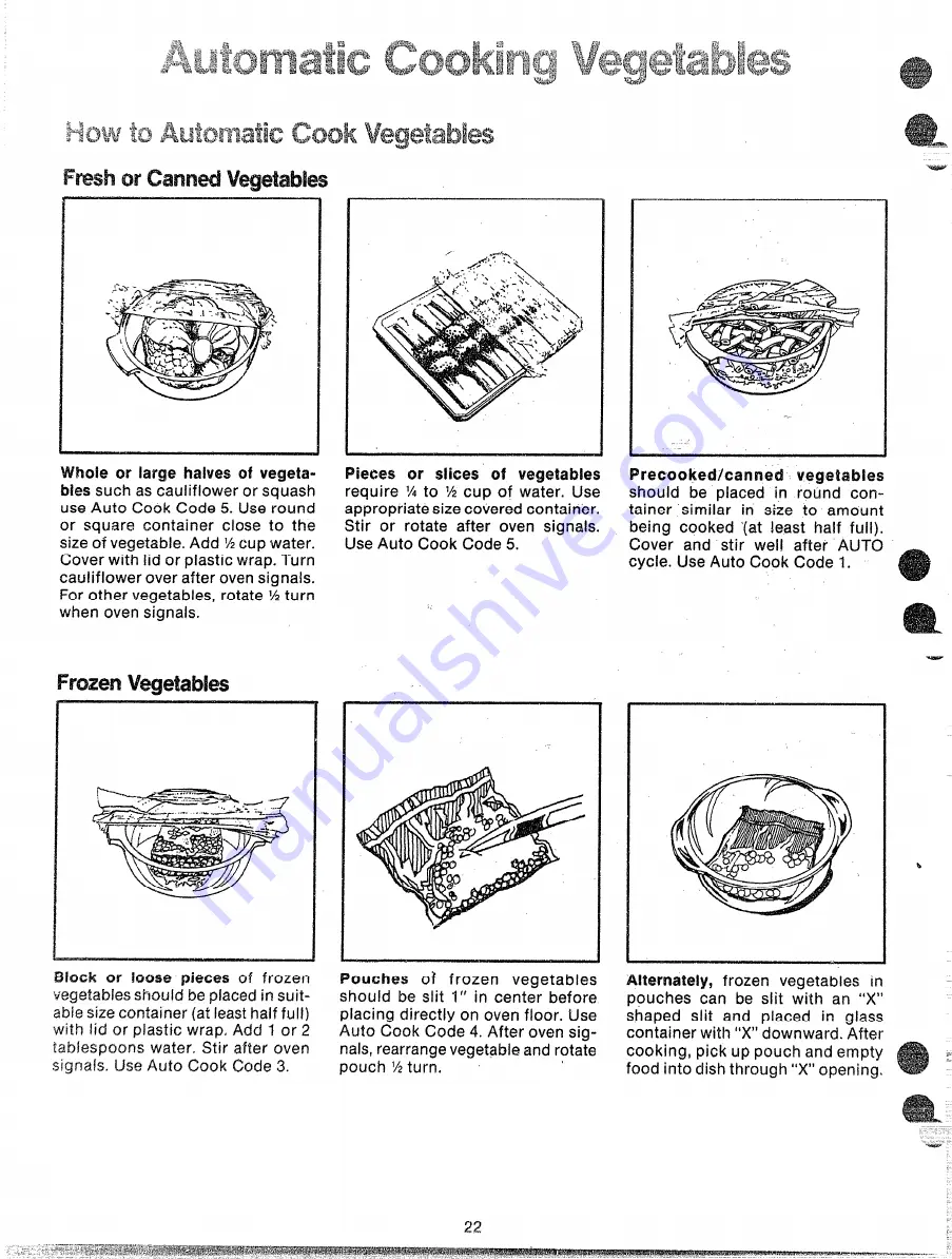 Hotpoint RE954 Use And Care Book Manual Download Page 22