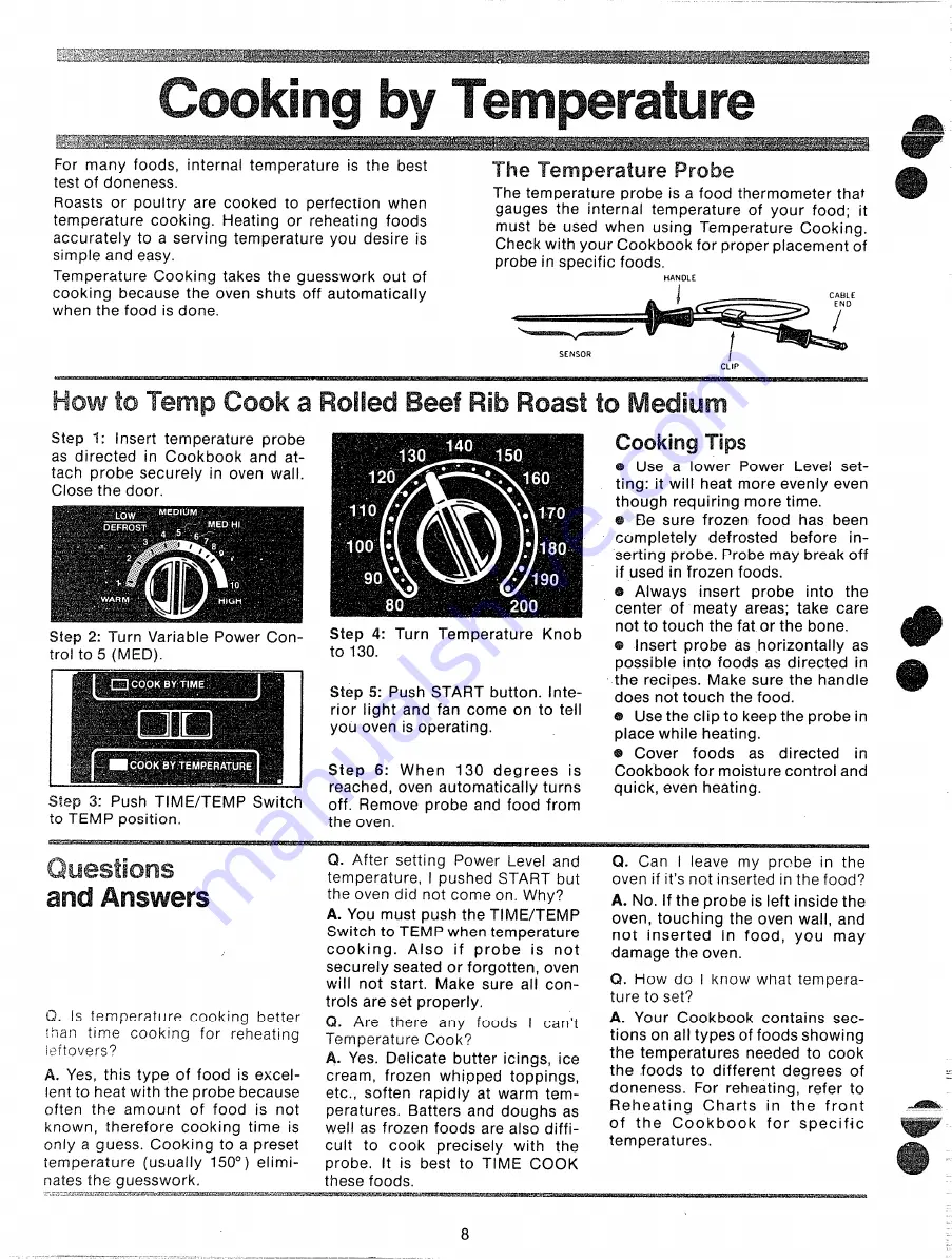 Hotpoint RE962 Use And Care Manual Download Page 8