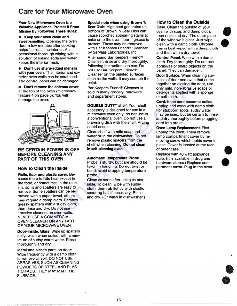 Hotpoint RE965 Use And Care Manual Download Page 14