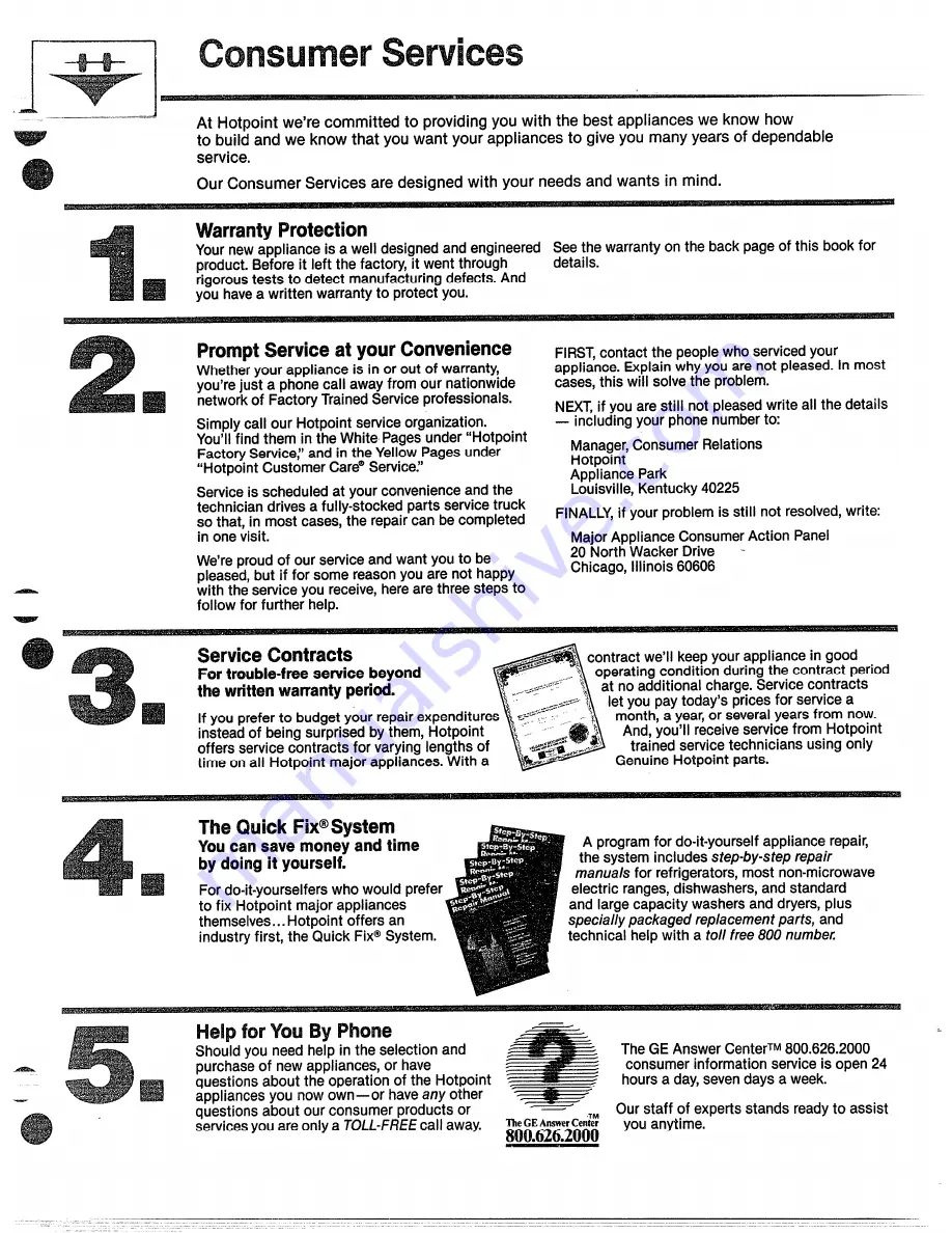 Hotpoint RE965 Use And Care Manual Download Page 17