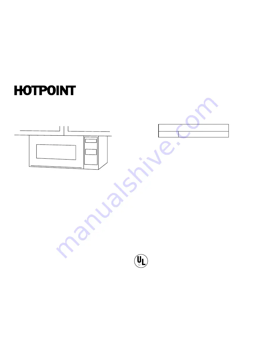 Hotpoint REM25SJ - 1.0 cu. Ft. Countertop Microwave Oven Dimension Manual Download Page 1