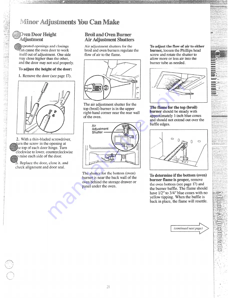 Hotpoint RGB744GEJ Use And Care Manual Download Page 21