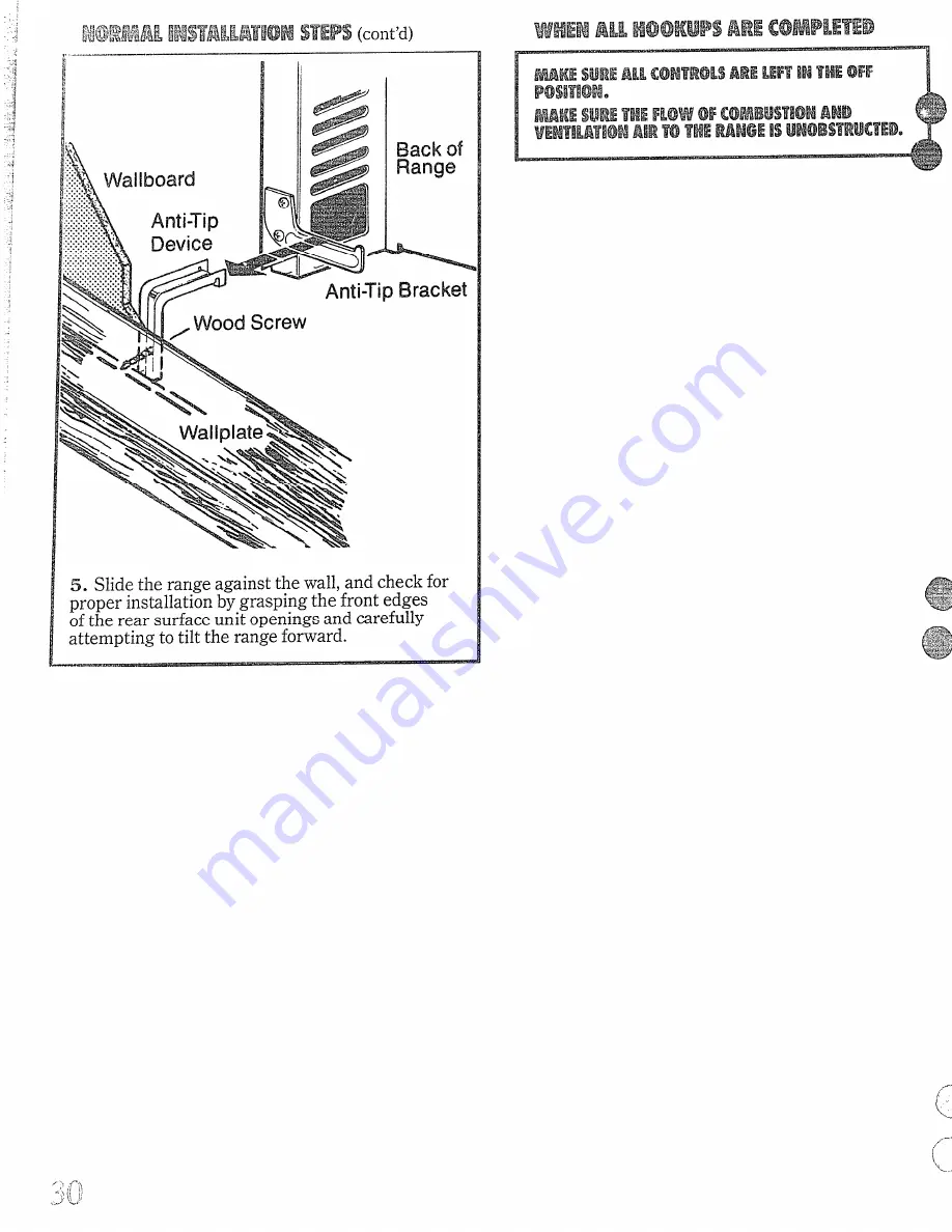 Hotpoint RGB744GEN Use, Care & Installation Manual Download Page 30