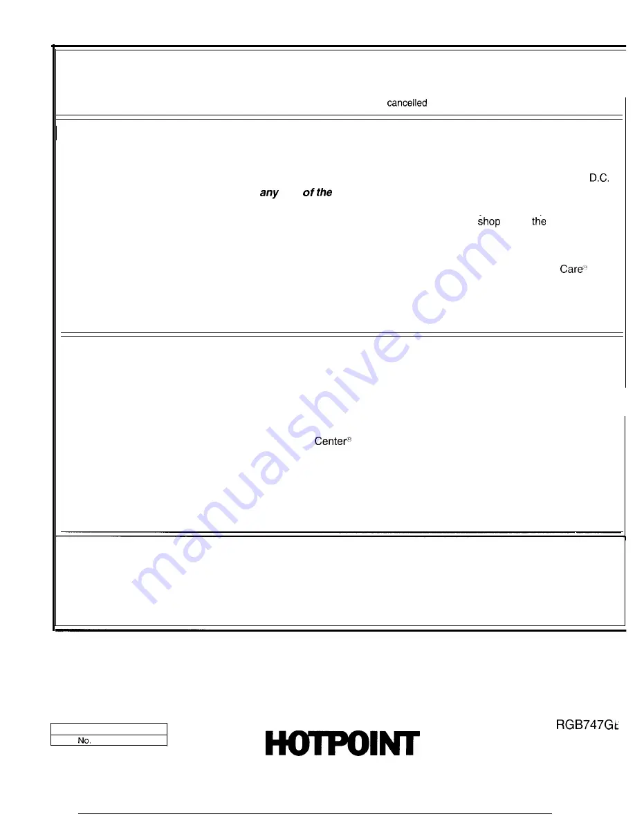 Hotpoint RGB747GER Use And Care & Installation Download Page 48