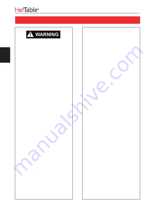 HotTable 10201-SA-MS Original Instructions Manual Download Page 10