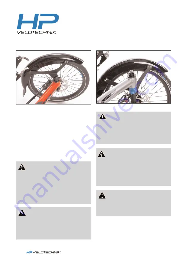 HP Velotechnik Trikefender Mounting Instructions Download Page 4