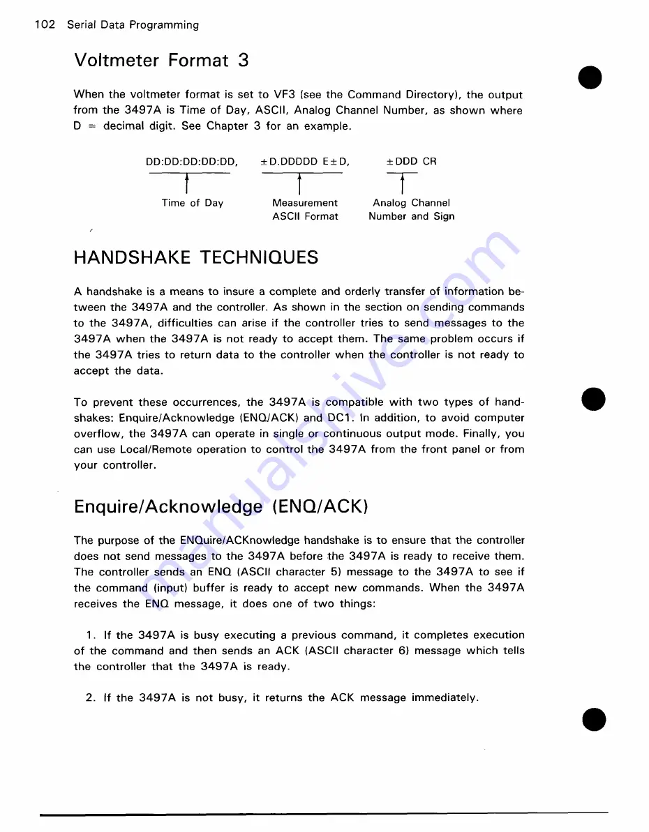 HP 03497-66502 Operating And Programming Instructions Download Page 109