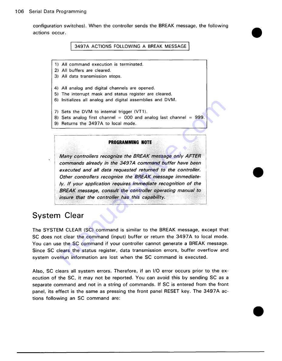 HP 03497-66502 Operating And Programming Instructions Download Page 113