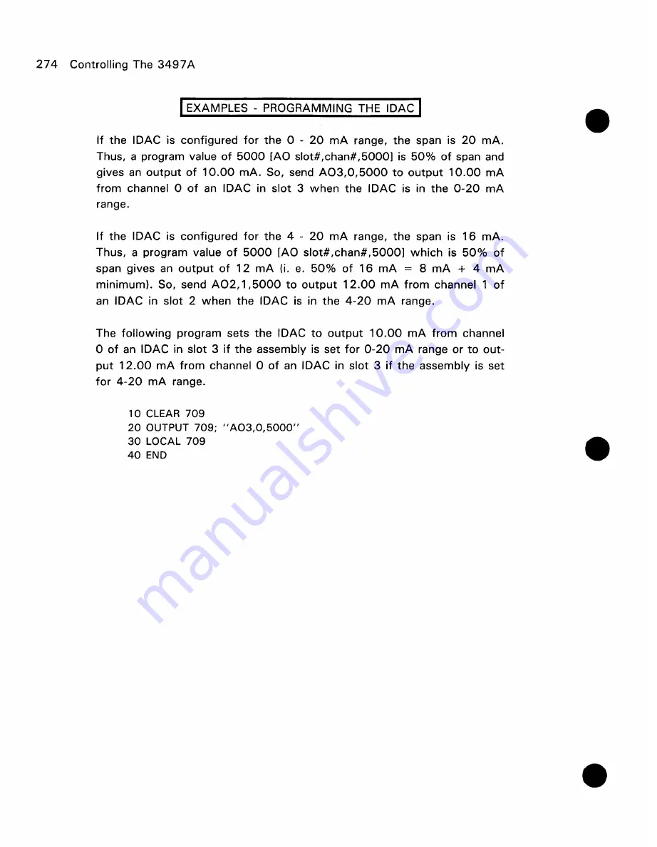 HP 03497-66502 Operating And Programming Instructions Download Page 281