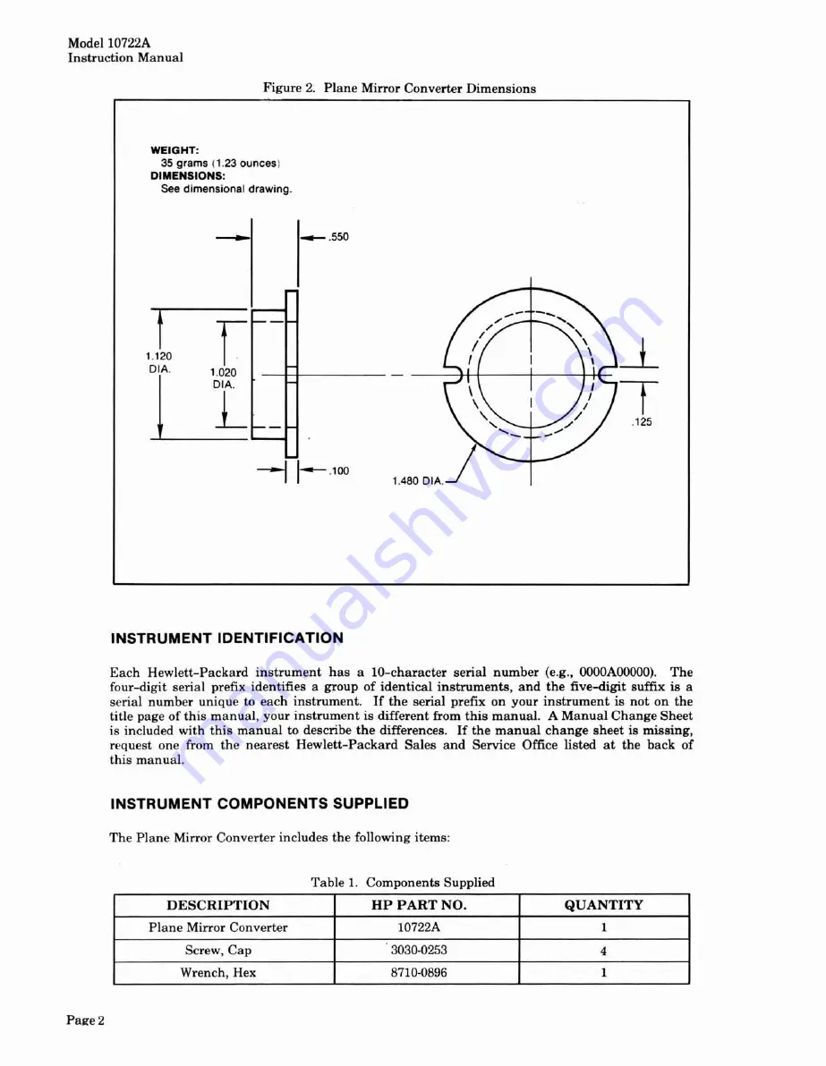 HP 10722A Instruction Manual Download Page 7