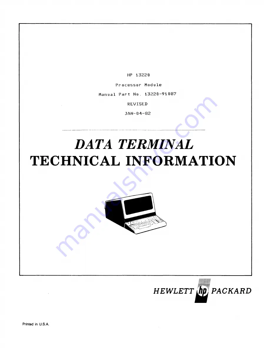 HP 13220 Technical Information Download Page 1