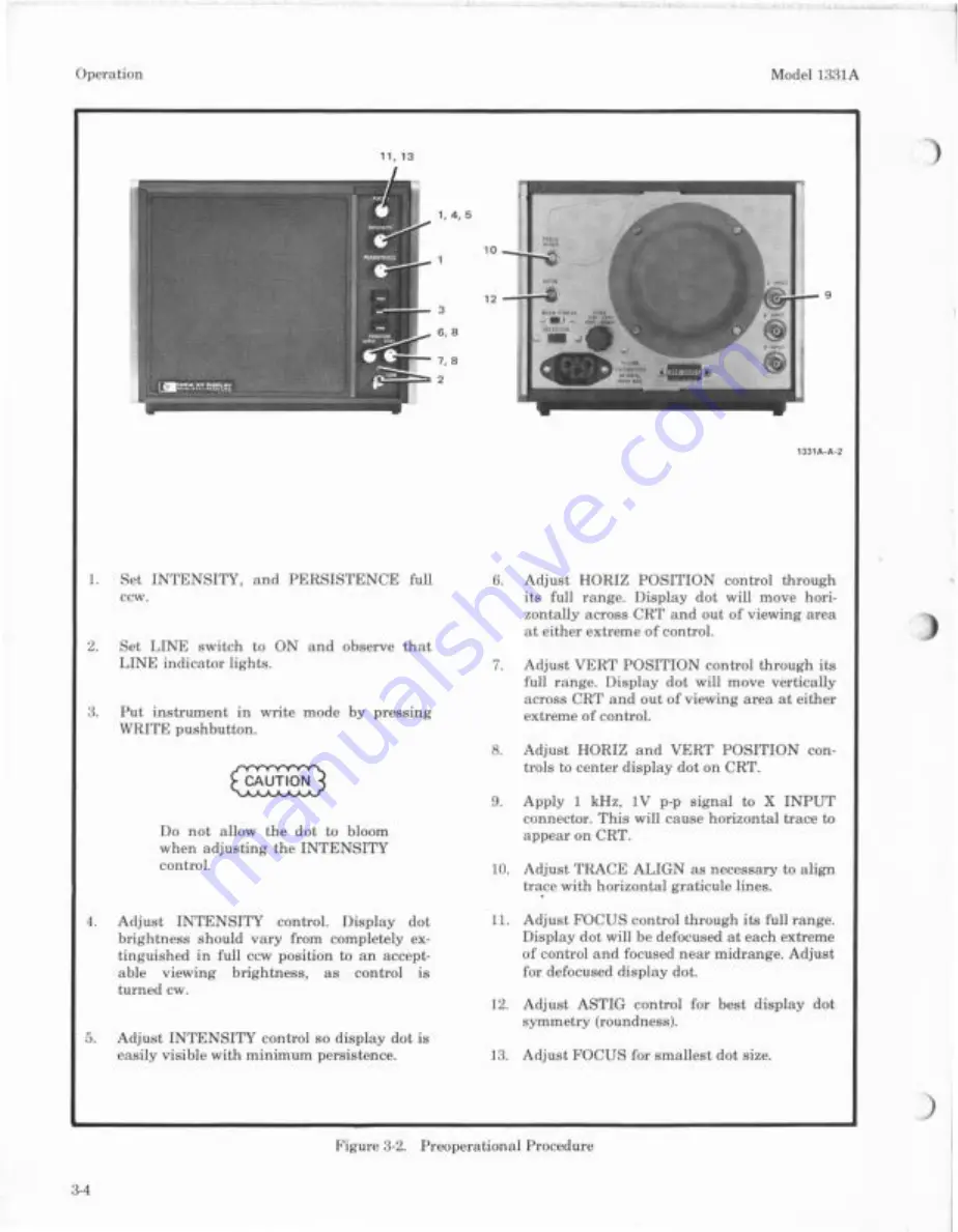 HP 1331A Operating And Service Manual Download Page 22