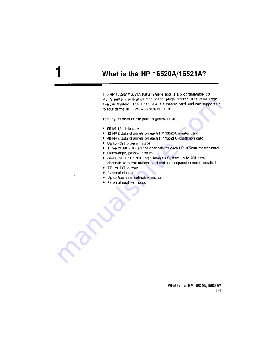 HP 16520a Reference Manual Download Page 11