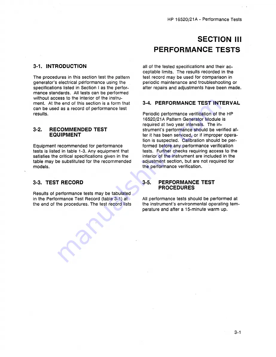 HP 16520a Service Manual Download Page 31